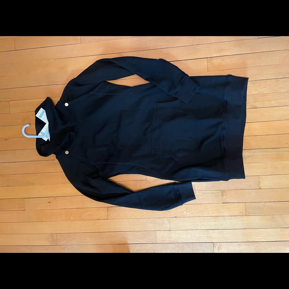 NWT latched mama black snap down cowl neck